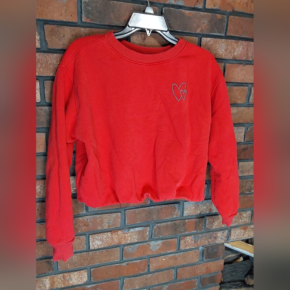 Universal Thread Red Heart Pullover Sweater - image 1